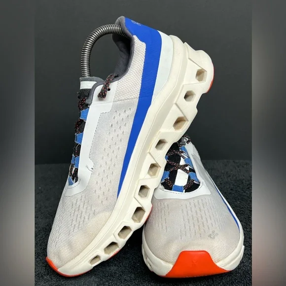 On Mens Cloudmonster 61.98653 Frost Cobalt Blue Running Shoes Sneakers Size 7.5 - Picture 5 of 11